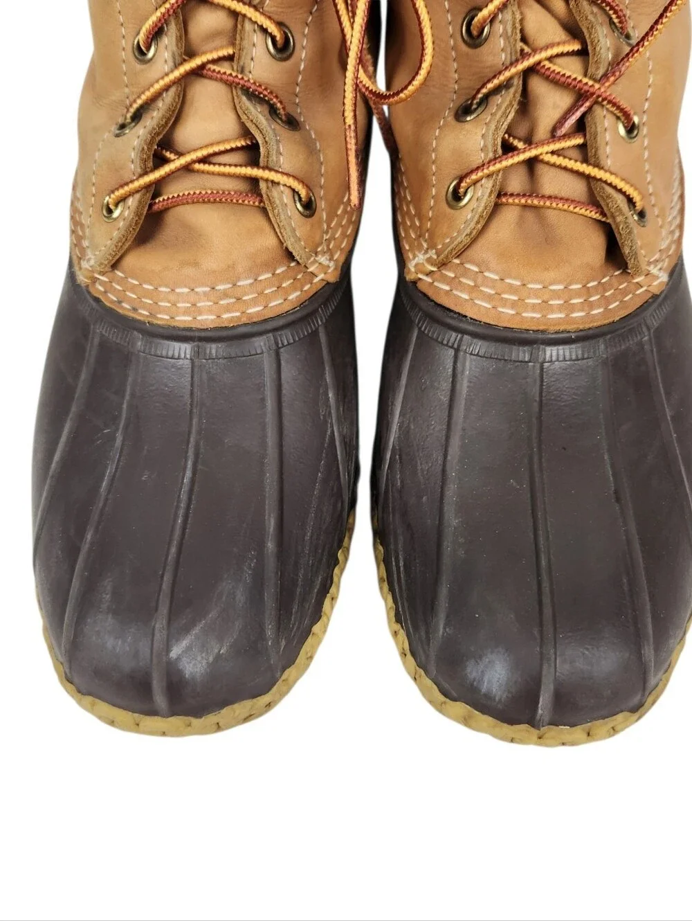 L.L. Bean Bean Boots Leather Rubber Duck Boots Made In Maine Mens Size 12 Narrow